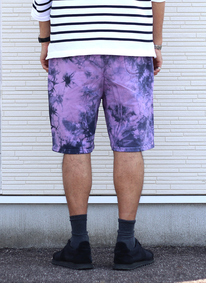 TIE DYE SWEAT SHORT【NAVY/PURPLE】
