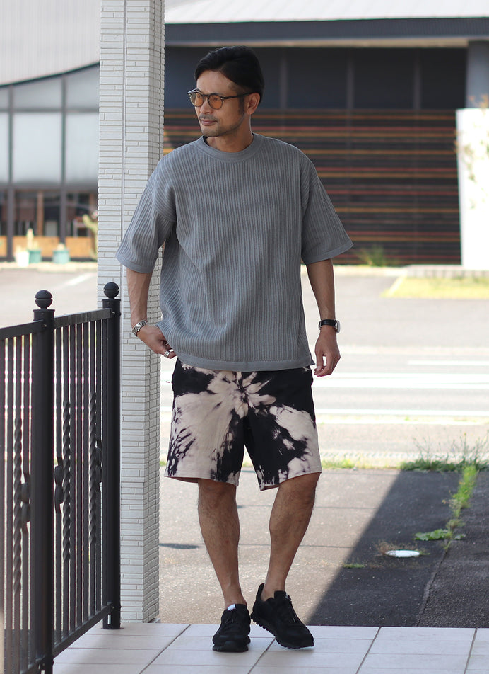 TIE DYE SWEAT SHORT【BLACK/SEA MIST】　日本限定カラー